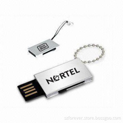Portable USB Flash Drive with 128MB to 64GB Capacity, CE-, FCC-, RoHS Marks